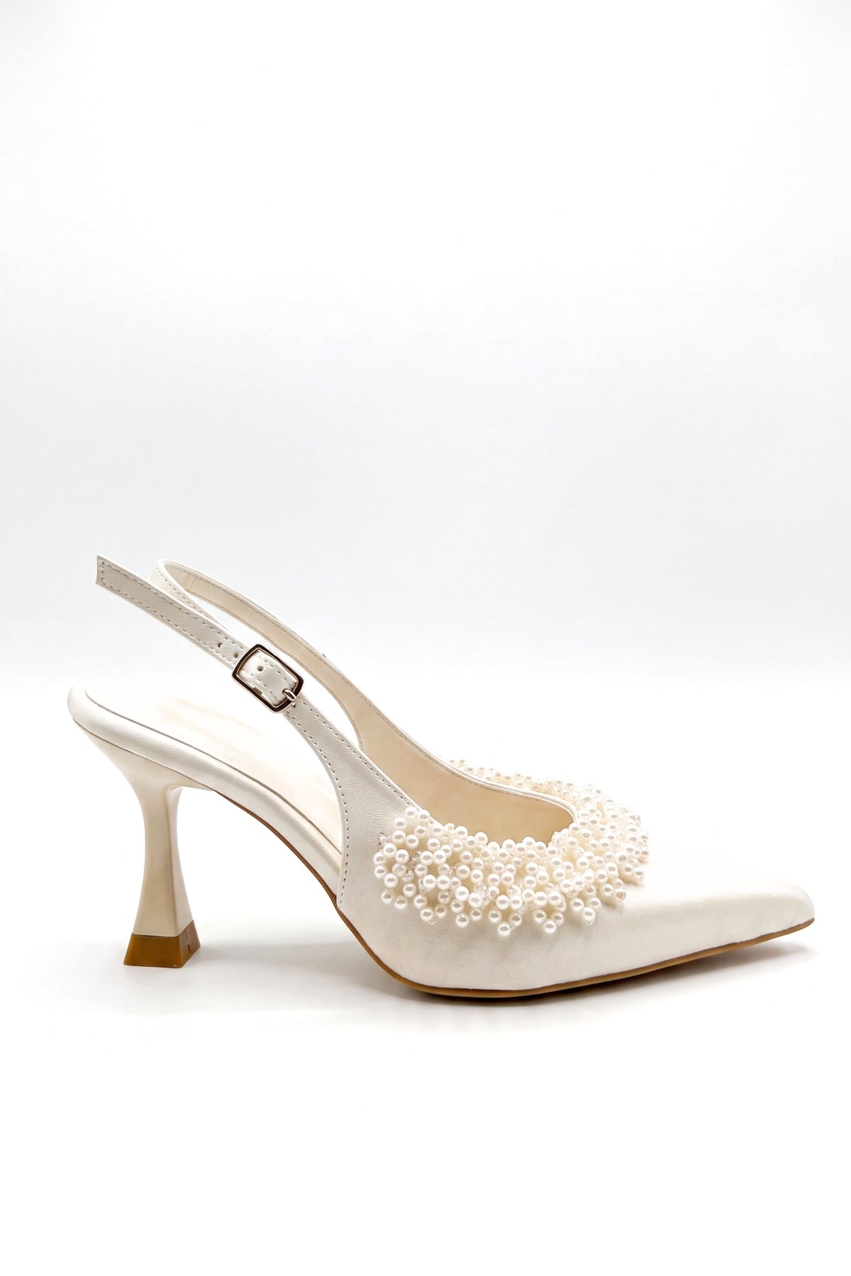 Pearl Atelier İnci İşlemeli Gelin Ve Abiye Topuklu Ayakkabı 9Cm - ASR03